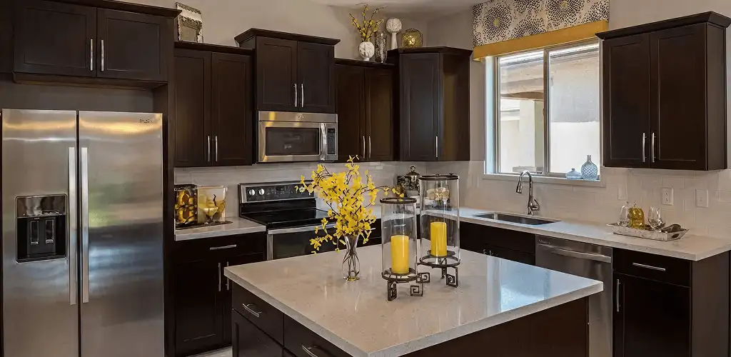Cabinet painting results with freshly painted kitchen cabinets in Stamford, CT