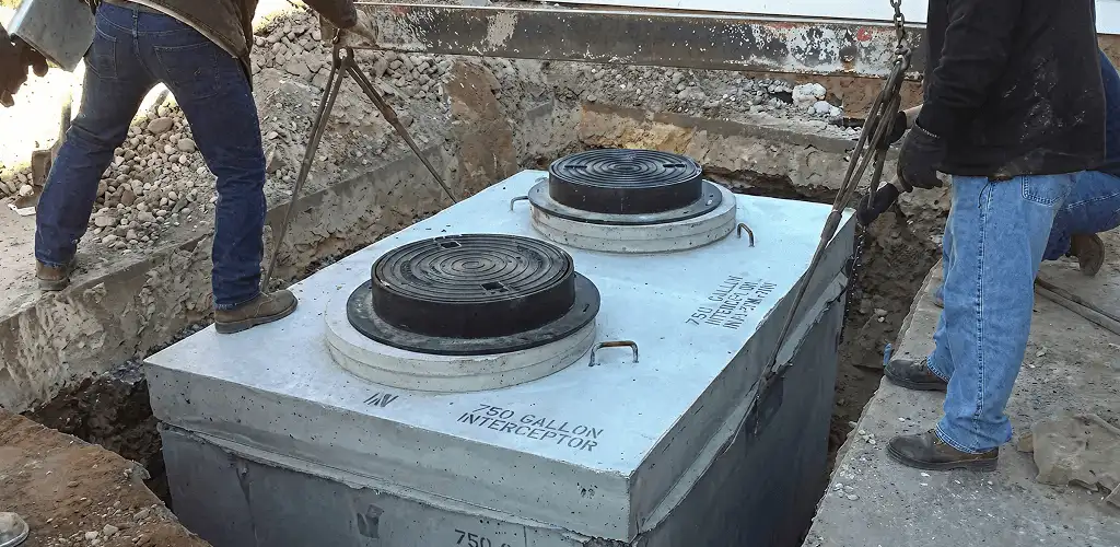Grease trap installation for a commercial property drainage system in Stamford, CT